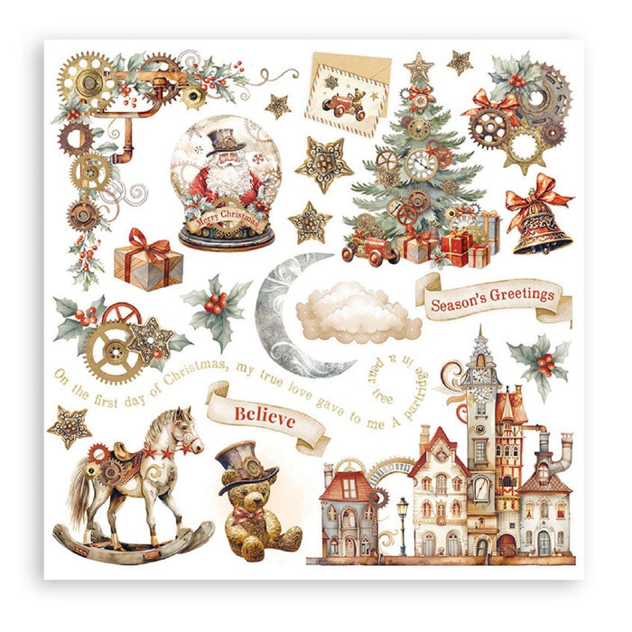 Stamperia Gear Up For Christmas Rub On Transfers - Assorted Pack