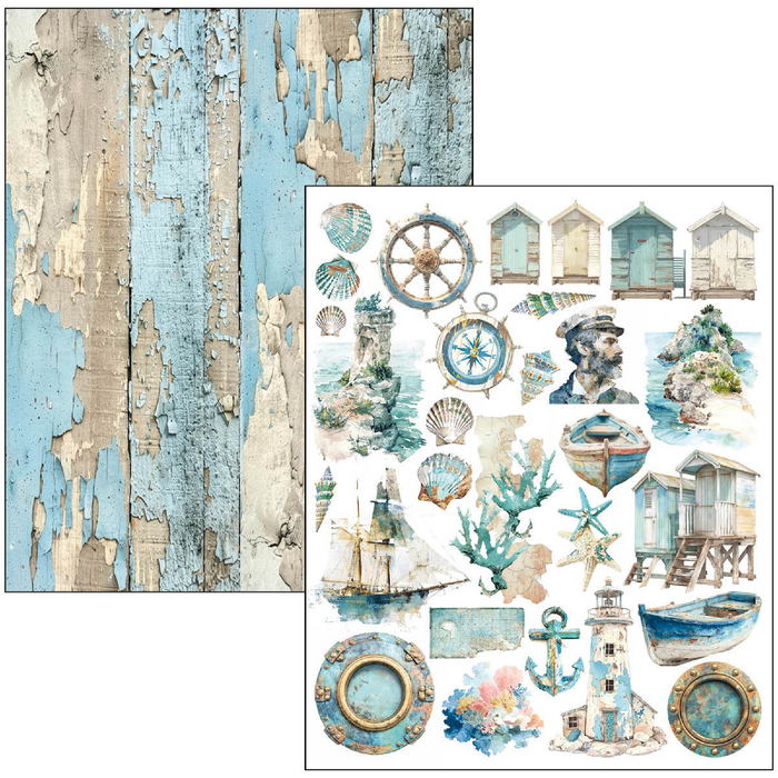 Ciao Bella Paper Edge of the Ocean A4 Maxi Mixed Media Book