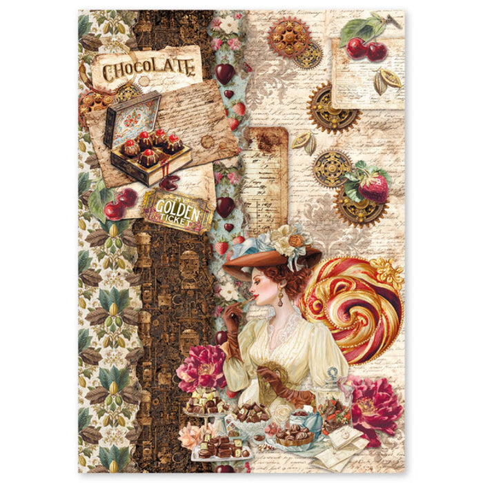 Ciao Bella Paper Chocolate Wanderlust A4 Mixed Rice Paper 4pc