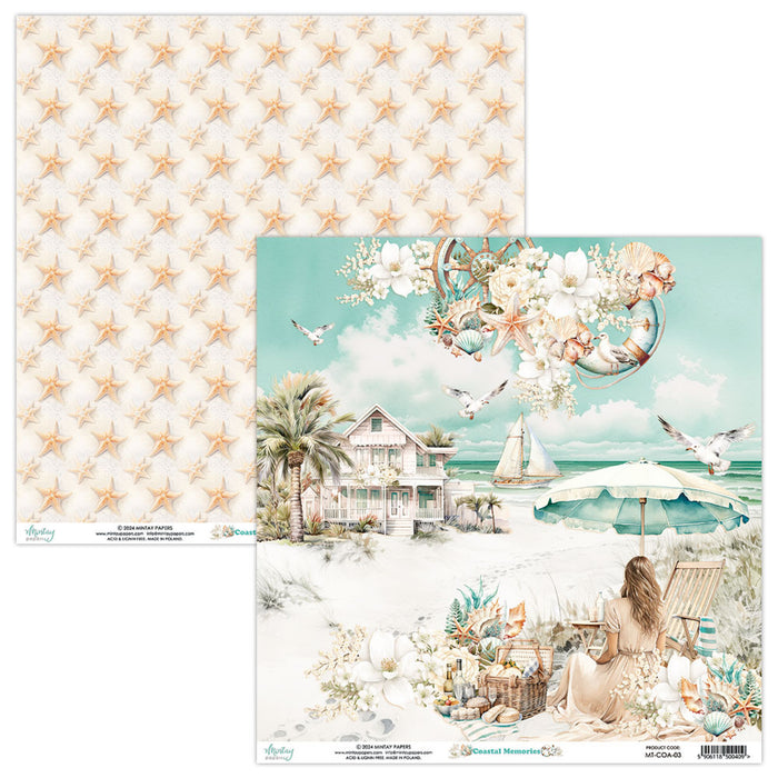 Mintay Coastal Memories 12" x"12 Scrapbooking Paper Set
