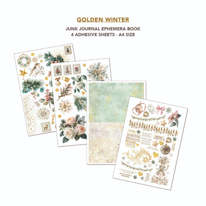 Ciao Bella Paper Golder Winter A4 Junk Journal & Ephemera Book