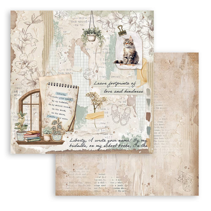 Stamperia Secret Diary 8" x 8" Scrapbooking Paper Pad