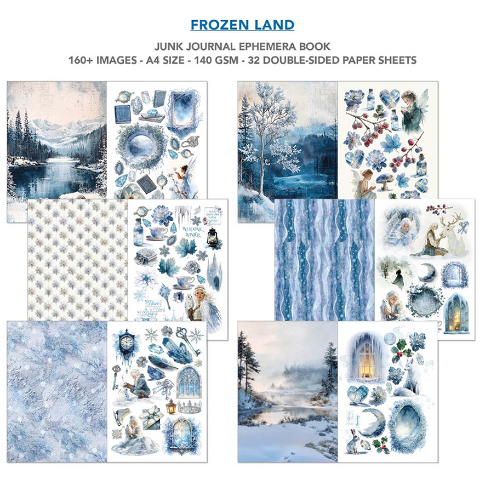 Ciao Bella Frozen Land A4 Junk Journal & Ephemera Book