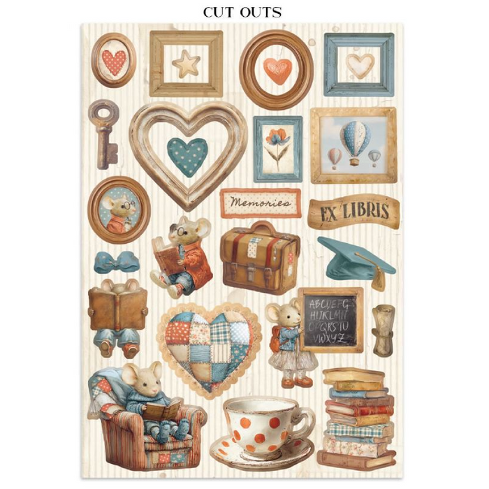 Stamperia Family Junk Journal Stickers Cut-outs Backgrounds