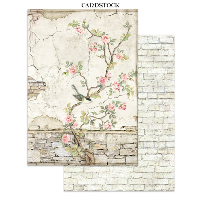 Stamperia House Of Roses Junk Journal Stickers Cut-outs Backgrounds