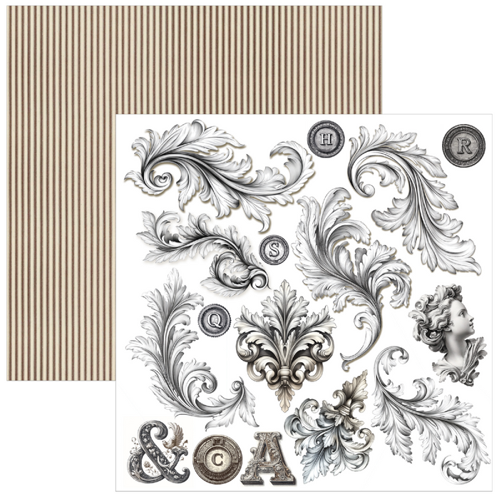 Ciao Bella Typographic 6" x 6" Fussy Cut Pad