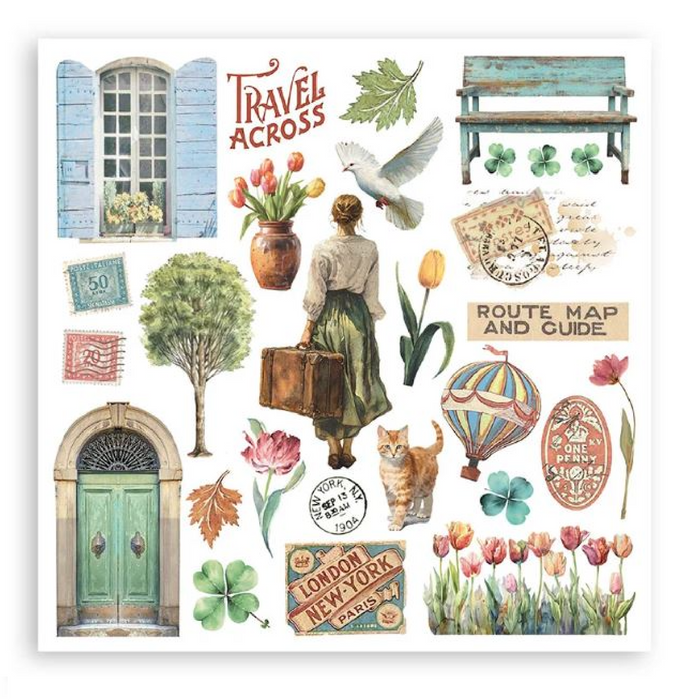 Stamperia Art Of Travelling Rub On Transfers - Assorted Pack