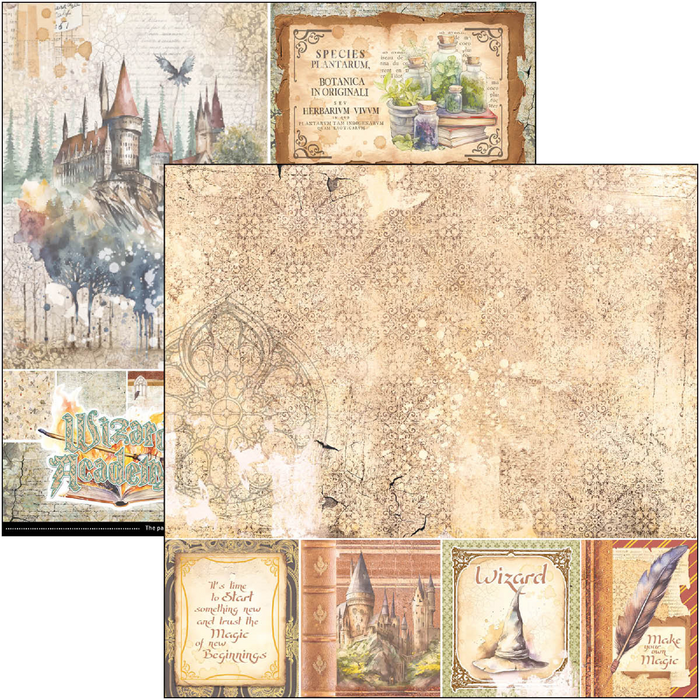 Ciao Bella Paper Wizard Academy 8" x 8" Scrapbooking Paper Set