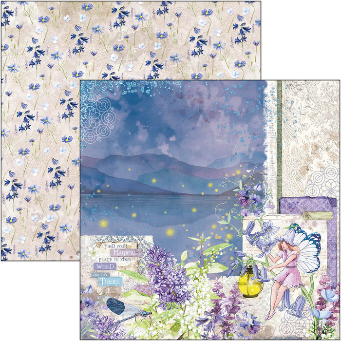 Ciao Bella Paper Enchanted Land 12" x 12" Scrapbooking Paper Set