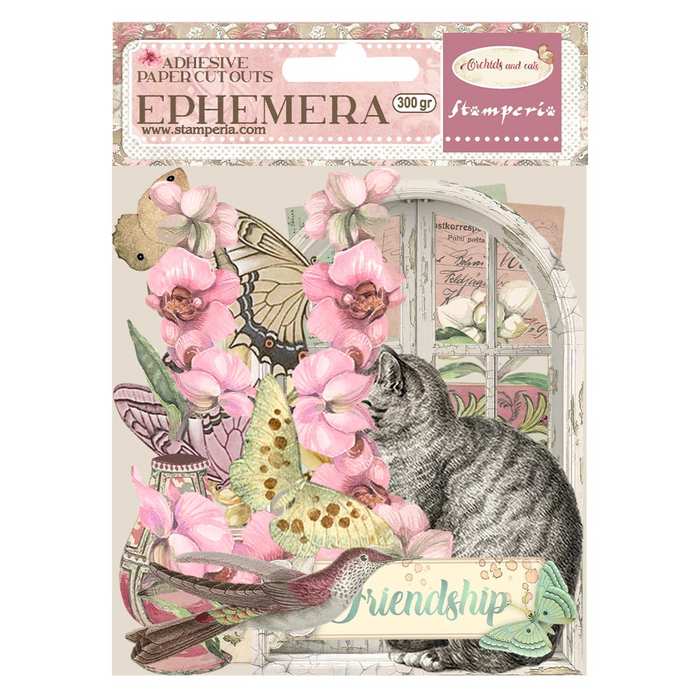 Stamperia Orchids and Cats Ephemera