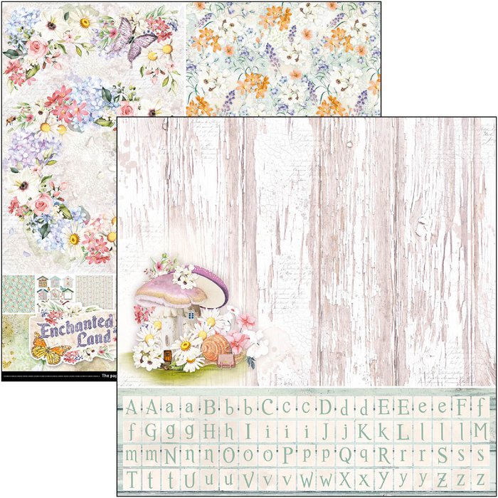 Ciao Bella Paper Enchanted Land 12" x 12" Patterns Scrapbooking Paper Set