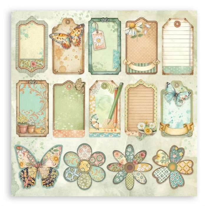 Stamperia Daisy Art 8" x 8" Single Faced Maxi Paper Pad