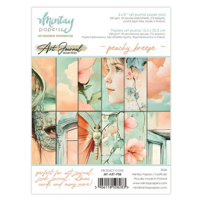 Mintay Paper Peachy Breeze 6" x"8 Art Journal Paper Pad