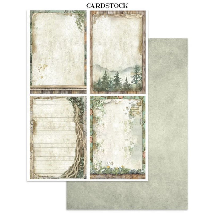 Stamperia Herbarium Silvae Junk Journal Stickers Cut-outs Backgrounds