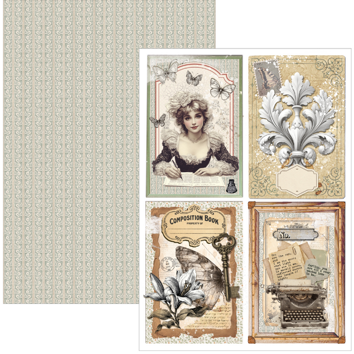 Ciao Bella Typographic A4 Scrapbooking Paper Set