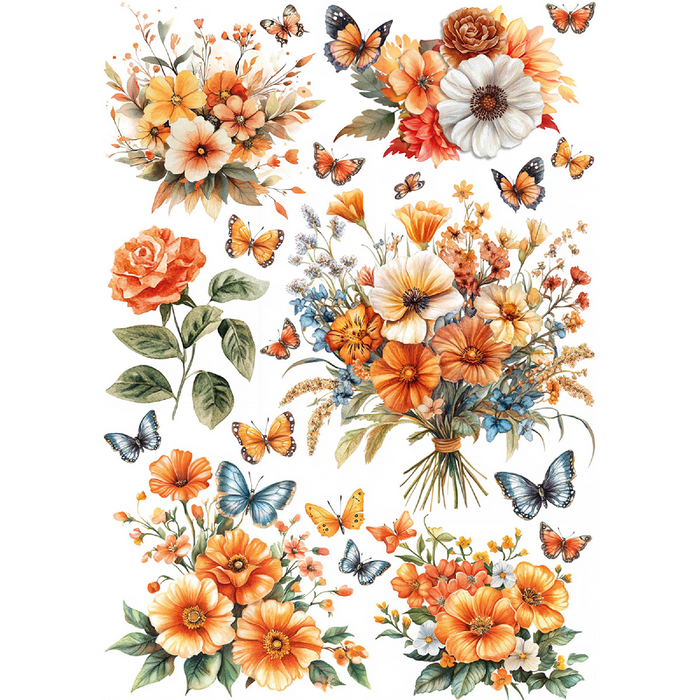 Ciao Bella Hello Fall A5 Mixed Rice Paper 8pc