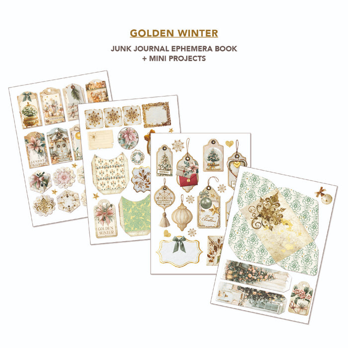 Ciao Bella Paper Golder Winter A4 Junk Journal & Ephemera Book