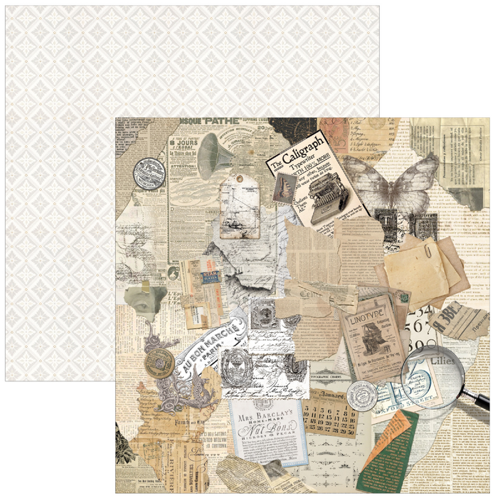 Ciao Bella Typographic 12" x 12" Patterns Scrapbooking Paper Set