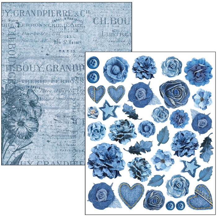 Ciao Bella Urban Blue Denim A4 Maxi Mixed Media Book