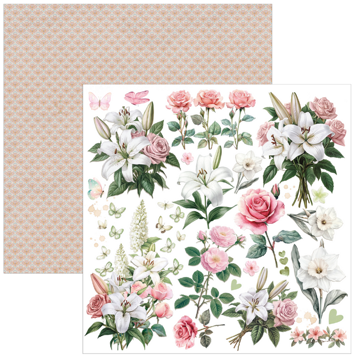 Ciao Bella Paper Courtly Love 8" x 8" Scrapbooking Paper Set