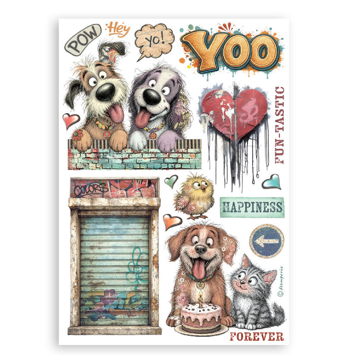 Stamperia Paper Furry Friends 2 A5 Washi Pad