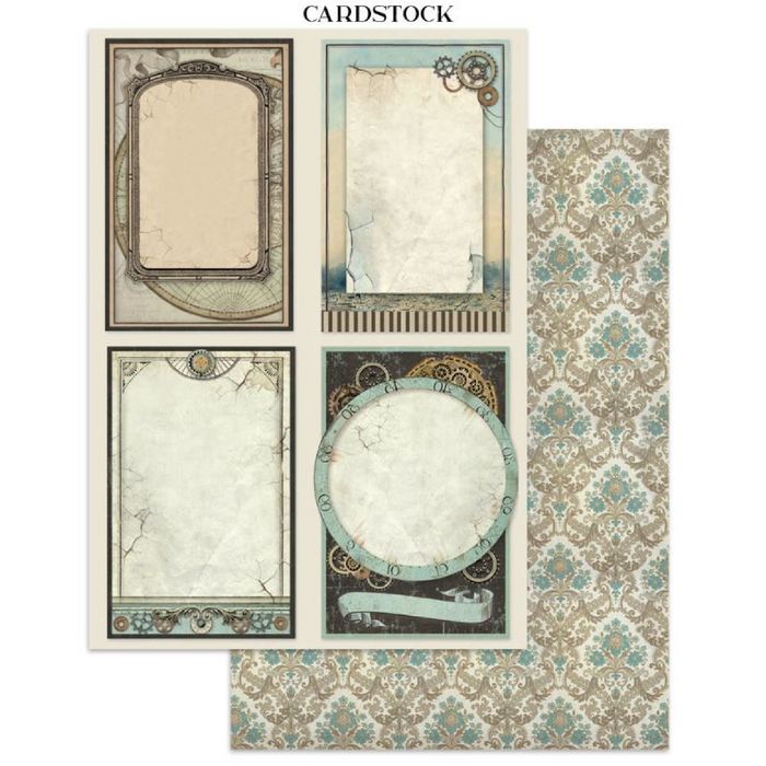 Stamperia Voyages Fantastiques Junk Journal Stickers Cut-outs Backgrounds