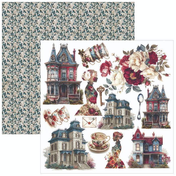 Ciao Bella Paper Bohemian Burgundy 6" x 6" Fussy Cut Pad