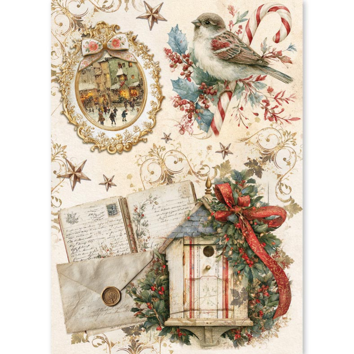 Ciao Bella Paper Cozy Christmas A5 Mixed Rice Paper 8pc