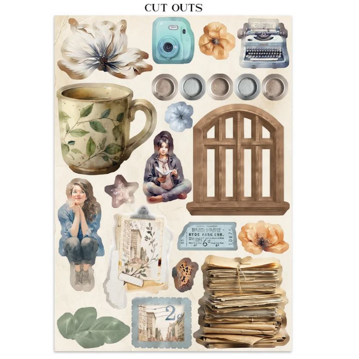 Stamperia Secret Diary Junk Journal Stickers Cut-outs Backgrounds