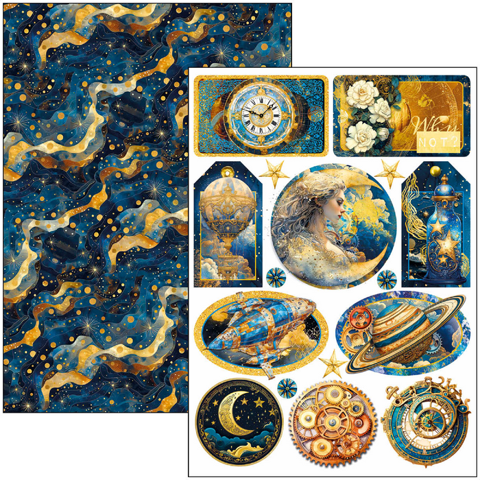 Ciao Bella Celestial A4 Scrapbooking Paper Set
