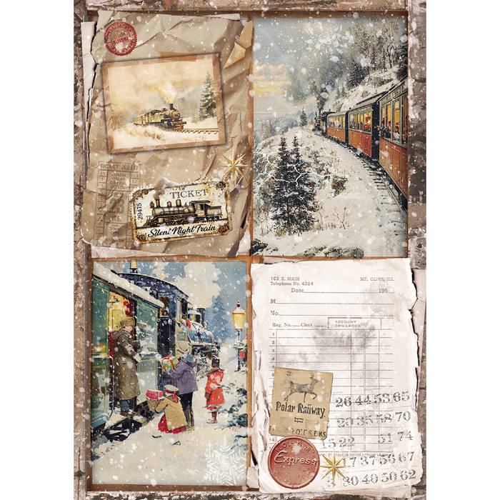 Ciao Bella Polar Railway A5 Mixed Rice Paper 8pc