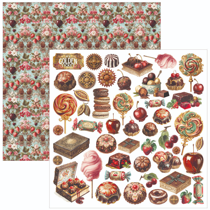 Ciao Bella Paper Chocolate Wanderlust 12" x 12" Patterns Scrapbooking Paper Set