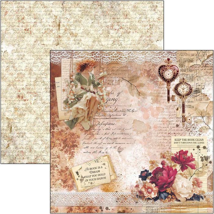 Ciao Bella Book Lovers 12" x 12" Scrapbooking Paper Set