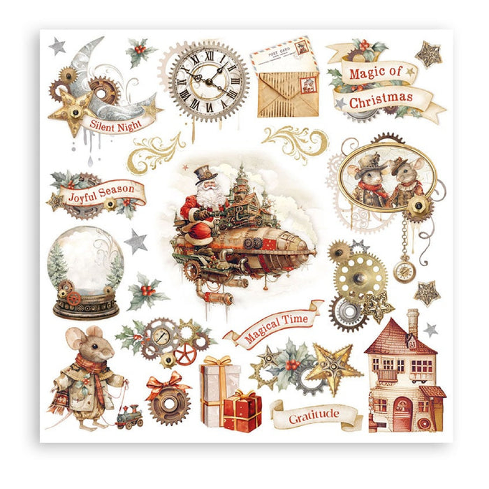 Stamperia Gear Up For Christmas Rub On Transfers - Assorted Pack