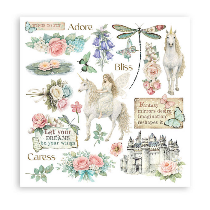 Stamperia Paper Wonderland Rub On Transfers - Assorted Pack