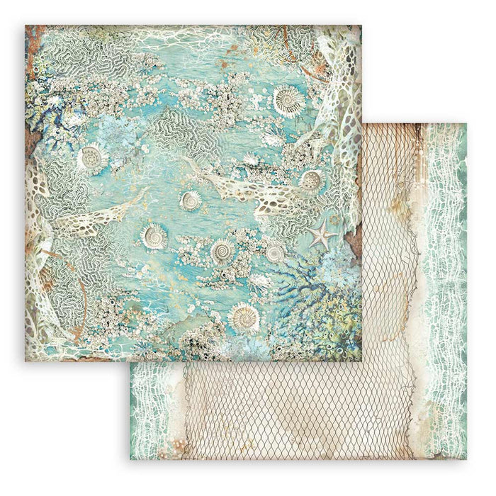 Stamperia Songs Of The Sea 8" x 8" Backgrounds Selection Paper Pad