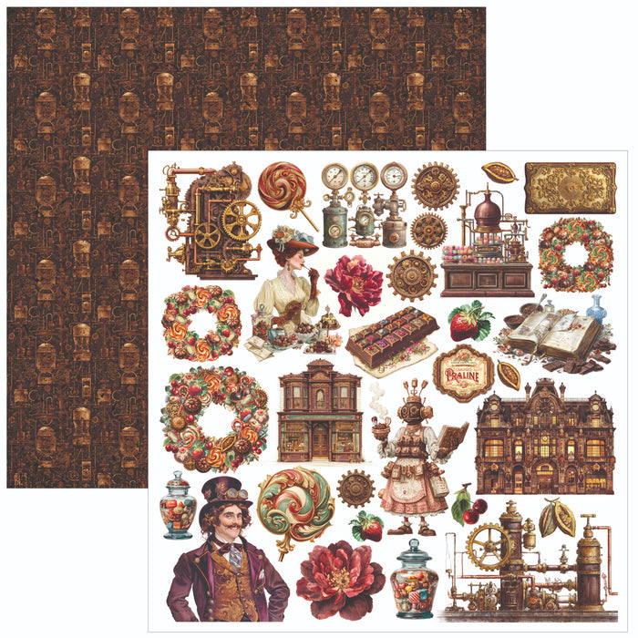 Ciao Bella Paper Chocolate Wanderlust 12" x 12" Scrapbooking Paper Set