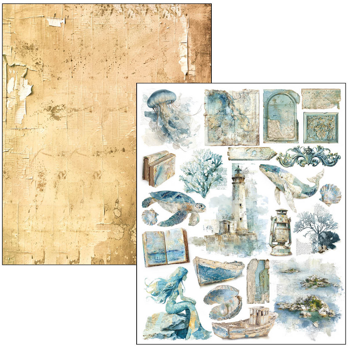 Ciao Bella Paper Edge of the Ocean A4 Maxi Mixed Media Book