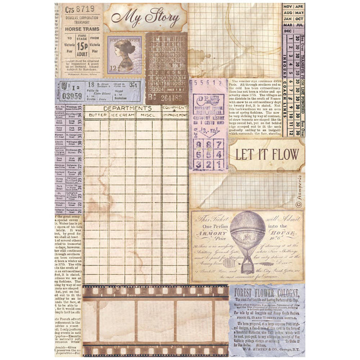 Stamperia Quiet Days A4 Rice Paper Pack