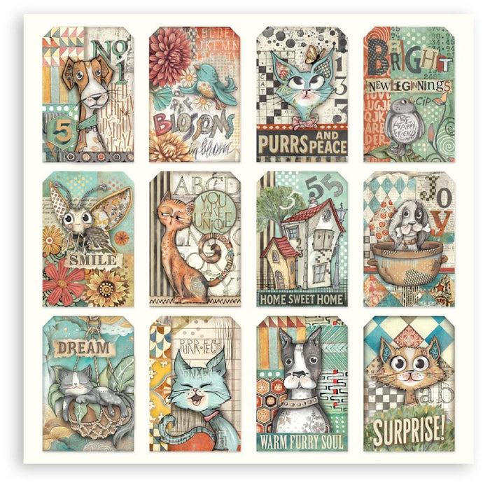 Stamperia Furry Friends 12" x 12" Single Faced Maxi Paper Pad