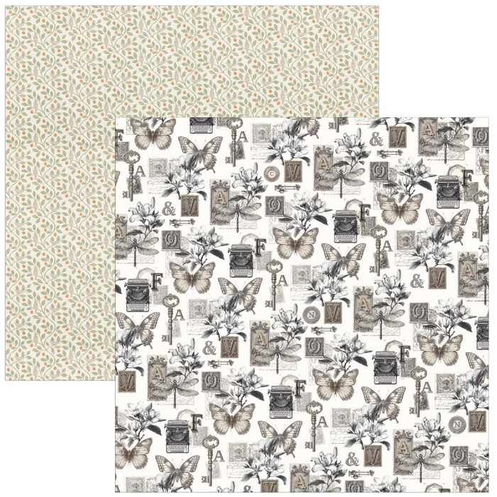Ciao Bella Typographic 8" x 8" Scrapbooking Paper Set