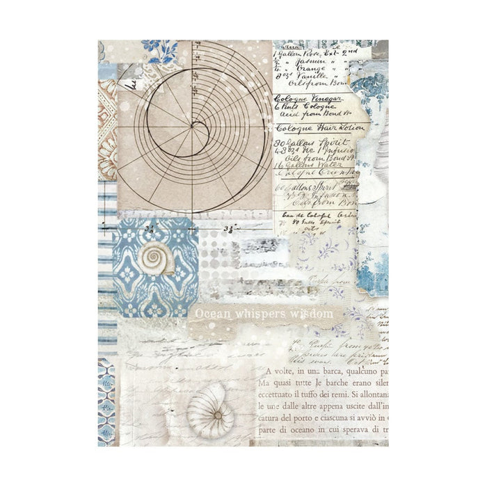 Stamperia Silent Sea A6 Rice Paper Backgrounds Pack