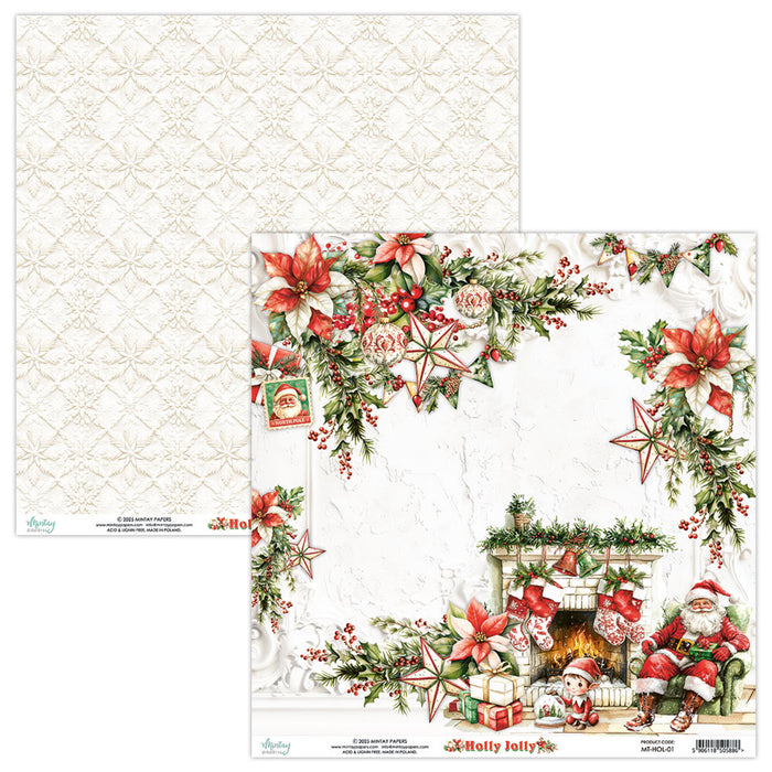Mintay Holly Jolly 12" x"12 Scrapbooking Paper Set