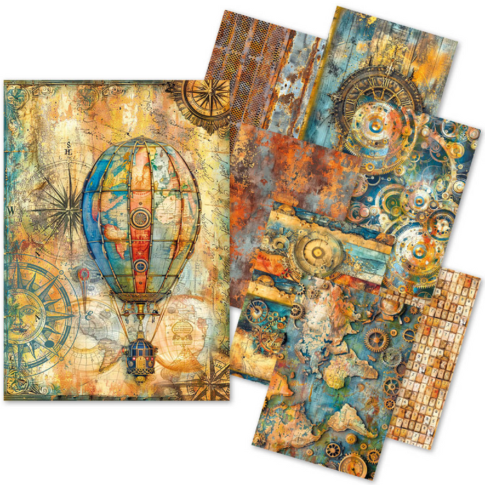Ciao Bella Craftmix Past Time Mixed A5 Paper Pack 8pc