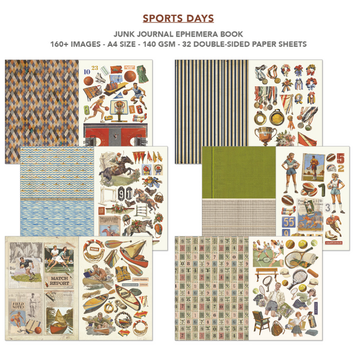 Ciao Bella Sports Days A4 Junk Journal & Ephemera Book