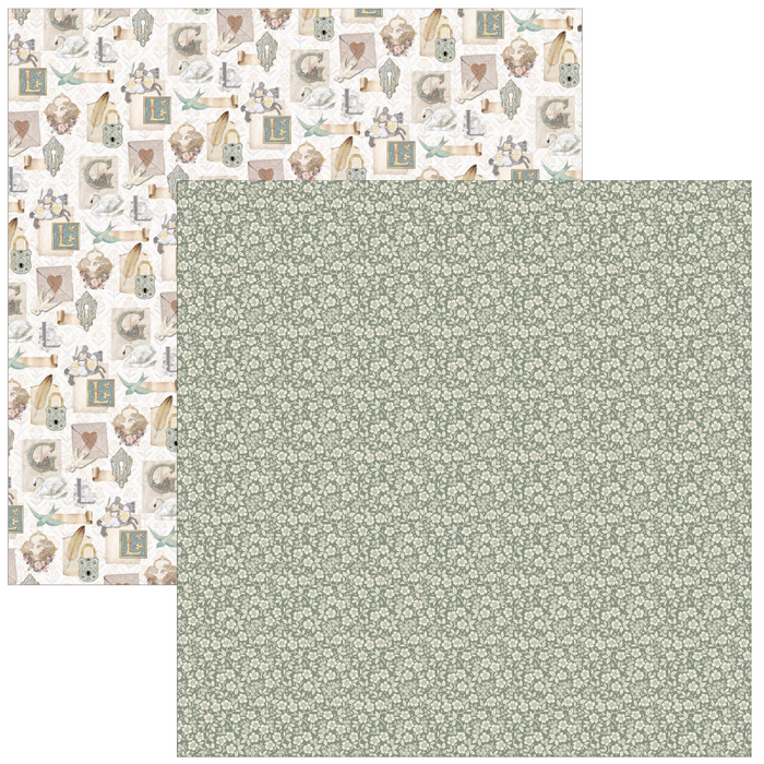 Ciao Bella Paper Courtly Love 12" x 12" Patterns Scrapbooking Paper Set