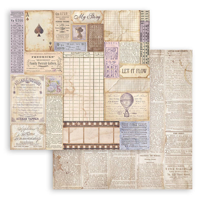 Stamperia Quiet Days 8" x 8" Scrapbooking Paper Pad