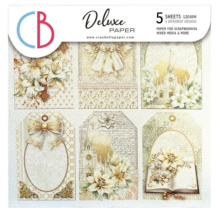 Ciao Bella  6"x6" Deluxe Blessing day Paper Pear 5pc