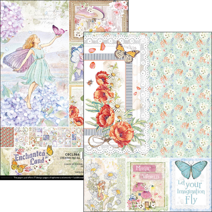 Ciao Bella Enchanted Land A4 Scrapbooking Paper Set