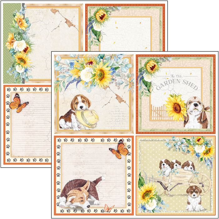 Ciao Bella Farmhouse Garden 12" x 12" Patterns Scrapbooking Paper Set